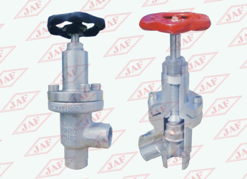 對(duì)焊直角截止閥J64F（B）-25(40）、對(duì)焊直角節(jié)流閥L61F(B)-25(40）